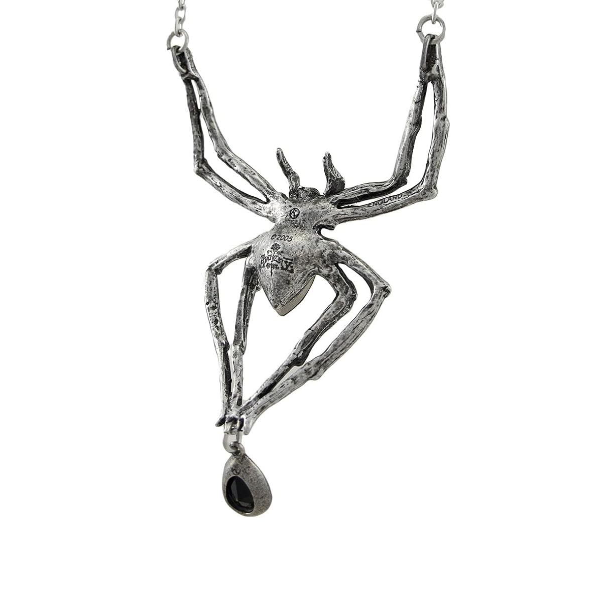 Alchemy Gothic Gothic Emerald Venom Crystal Spider Necklace